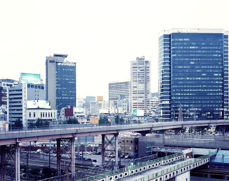 City Skyline with Bridges