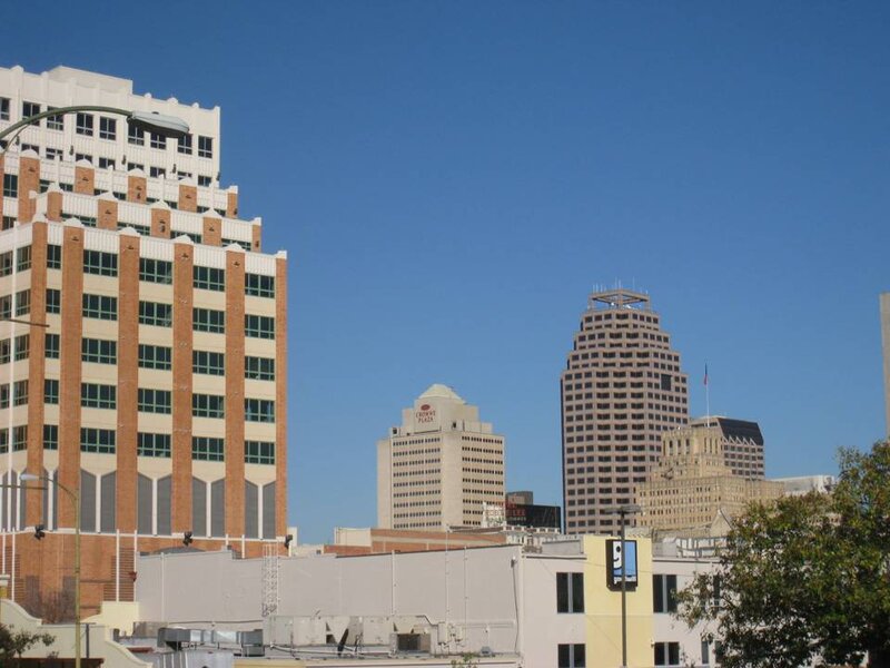 City Skyline with Buildings — Blue, Clear