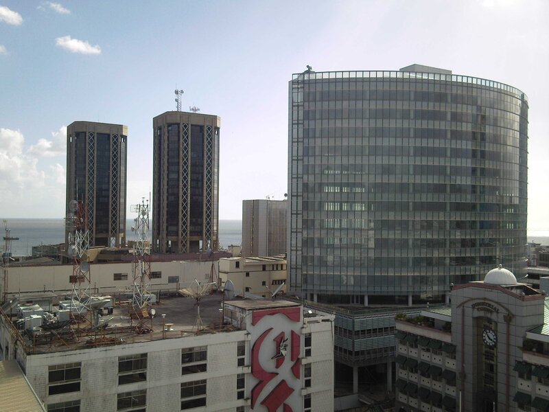 City skyline with modern buildings