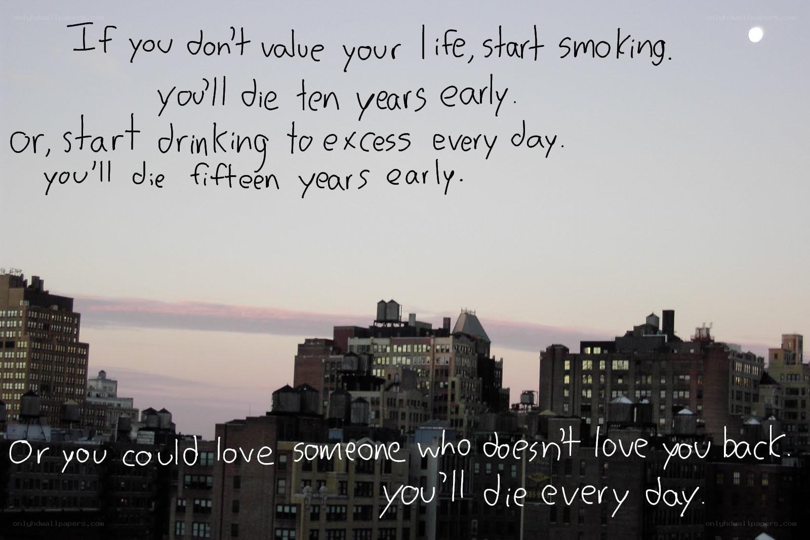 city skyline with quote