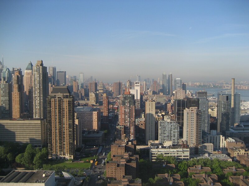 City Skyline with Skyscrapers — Blue, Hazy