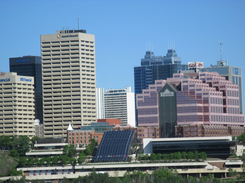 City Skyline with Skyscrapers — Blue