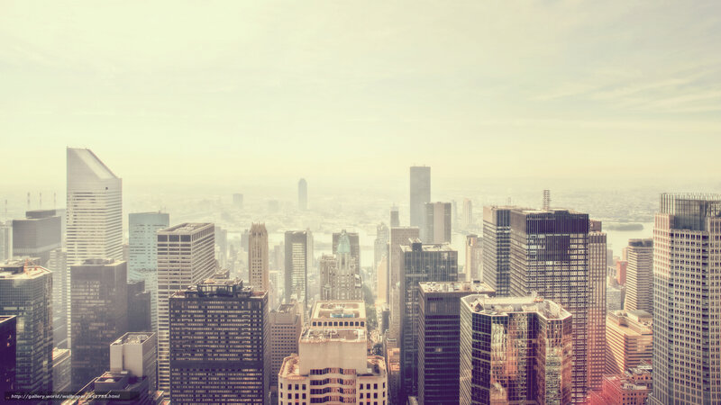 City skyline with skyscrapers