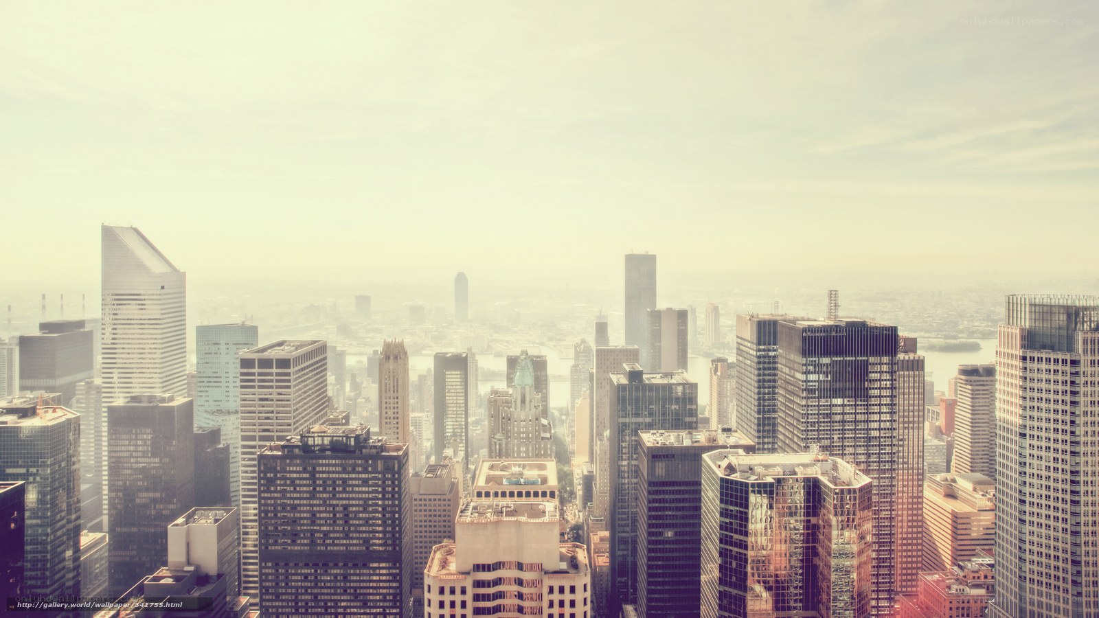 City skyline with skyscrapers