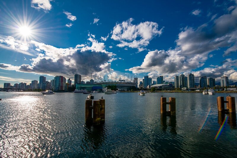 City Skyline with Stadium