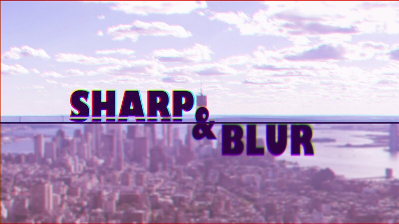 City Skyline with Text — Purple