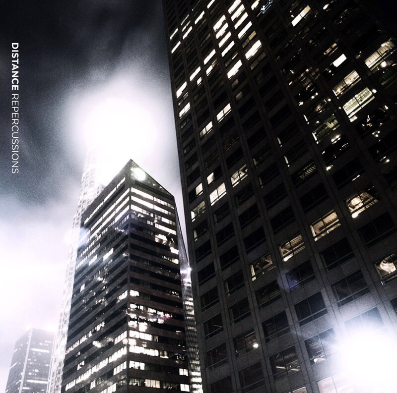 City skyscrapers at night