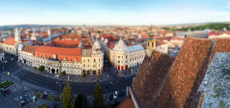 City Square with Red Roofs
