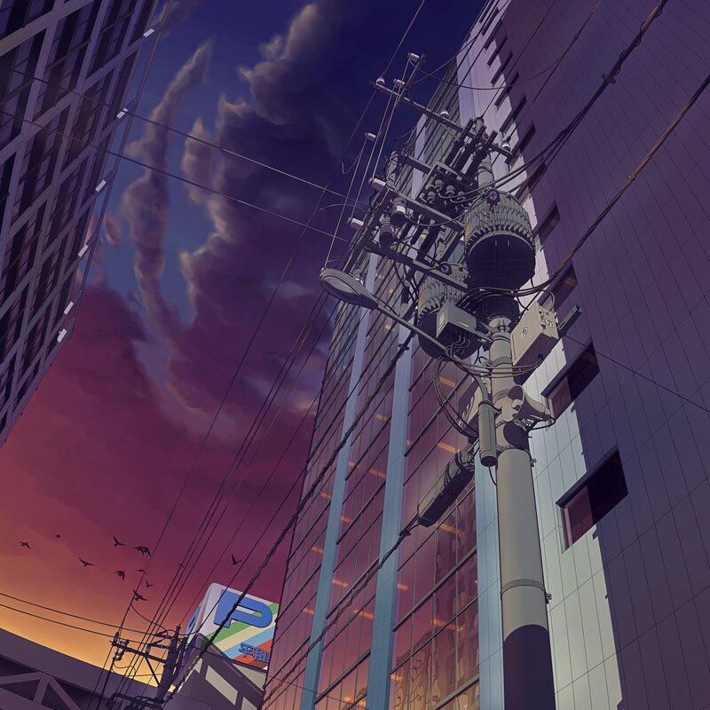 City street at dusk