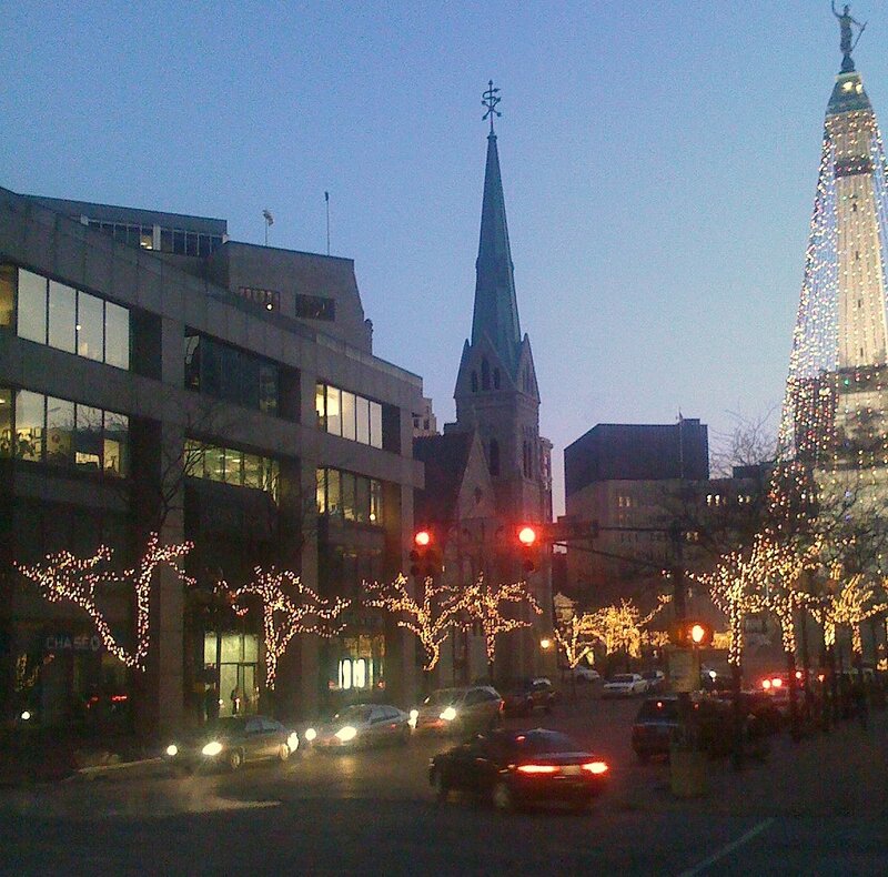 City Street at Dusk — Blue