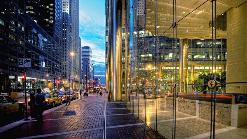 City Street at Dusk — Blue, Urban
