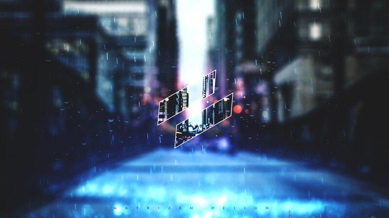 City Street at Night — Blue, Dark, Rainy