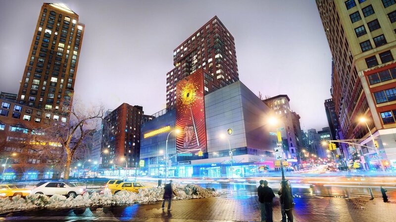 City Street at Night — Blue, Dramatic
