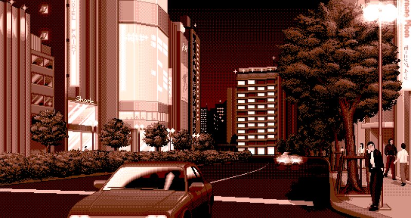 City Street at Night — Brown