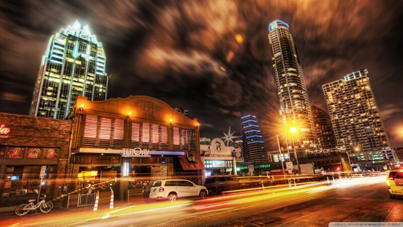 City Street at Night — Orange