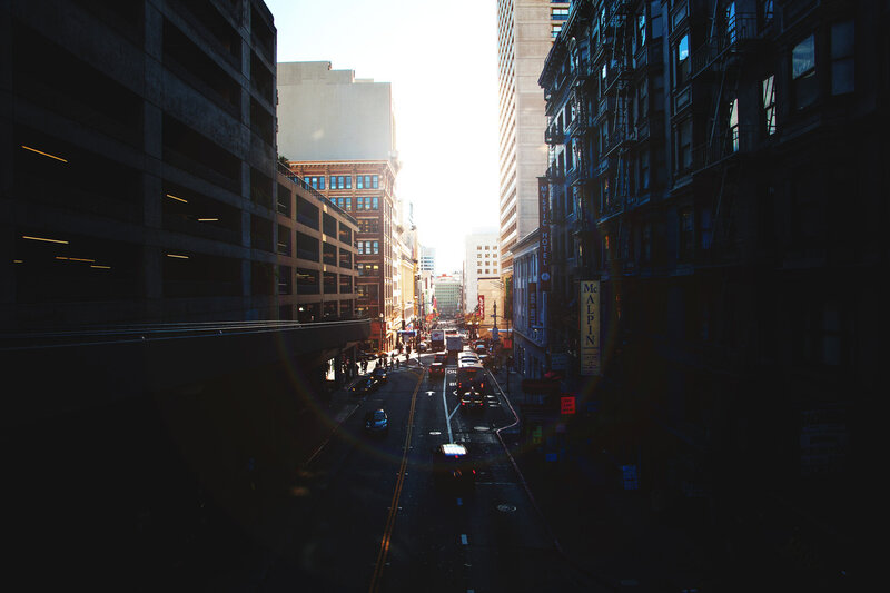 City Street at Sunrise