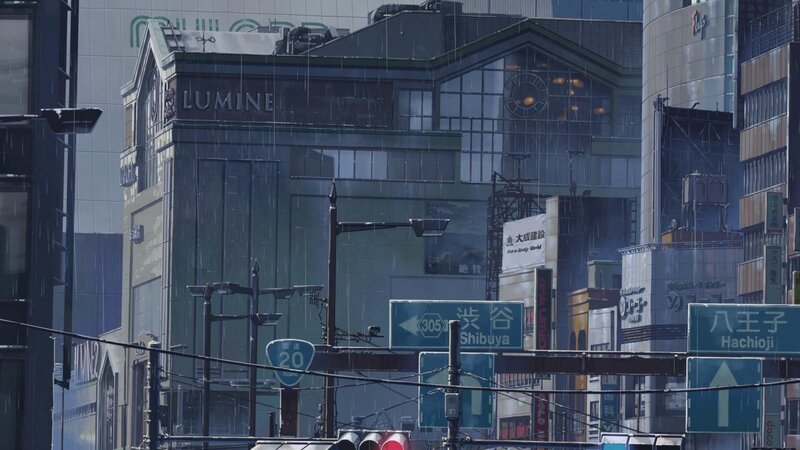 City Street in Rain