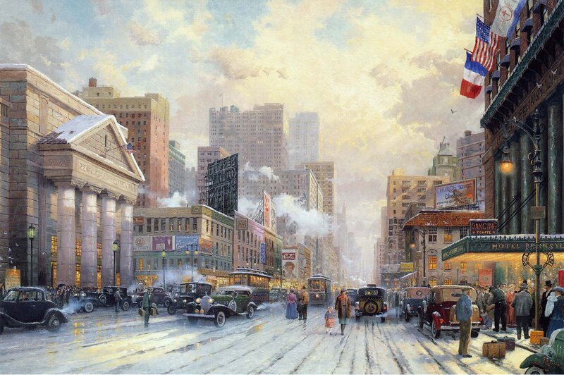 City Street in Winter