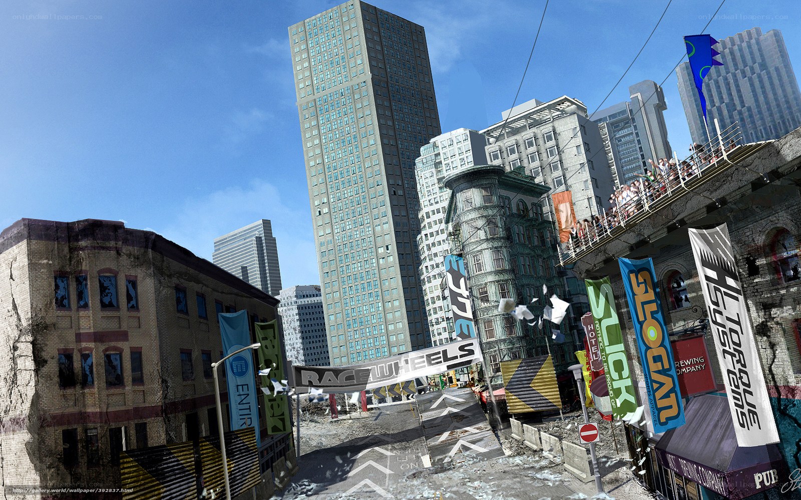 city street race scene