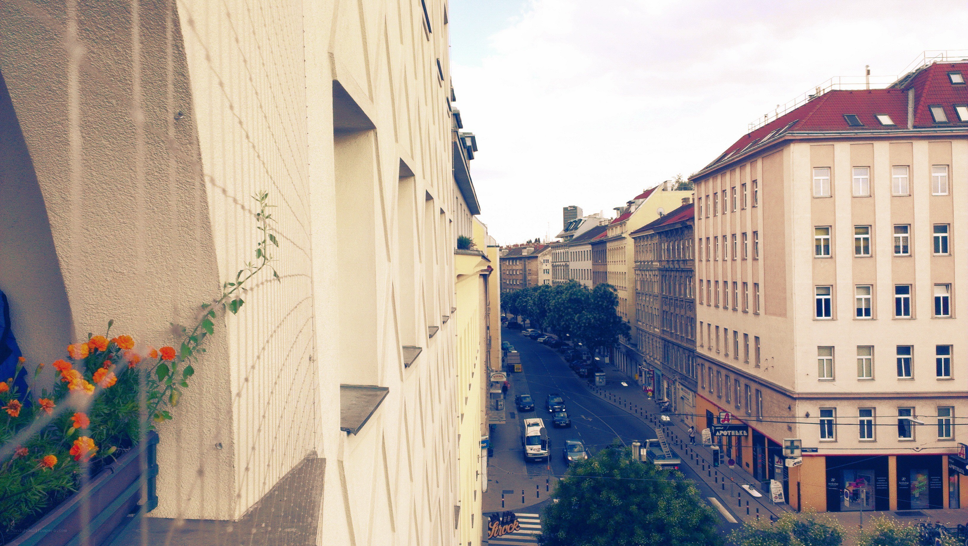 city street view from balcony