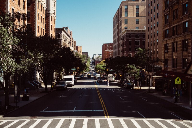 City Street with Buildings — Brown, Calm