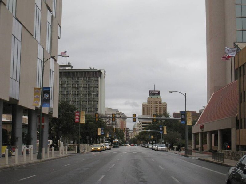 City Street with Buildings — Gray, Overcast
