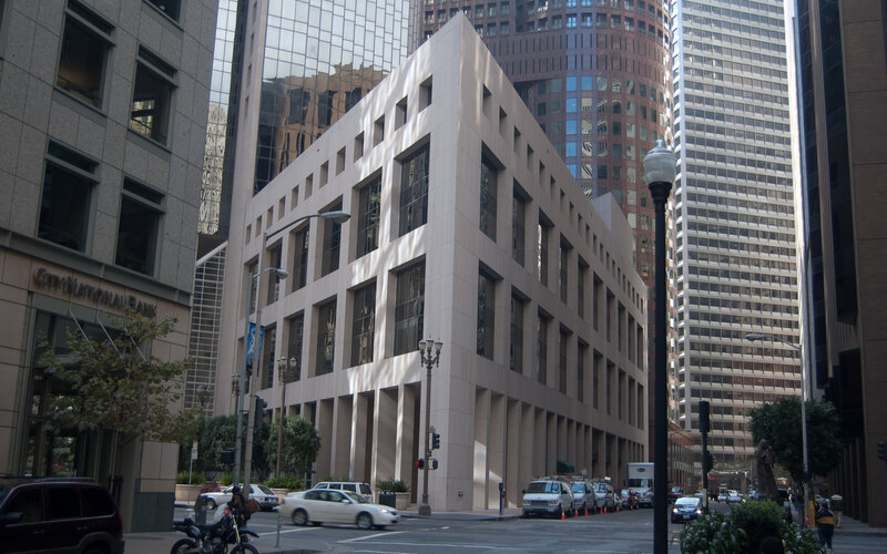 City Street with Buildings — Gray