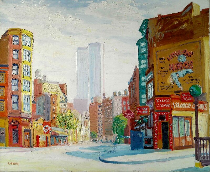 City Street with Buildings — Yellow