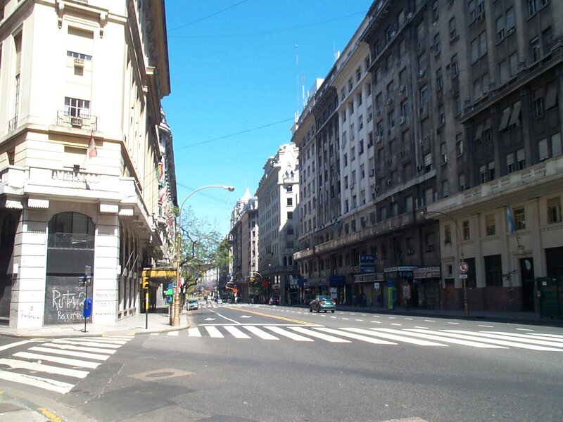 City street with historic buildings