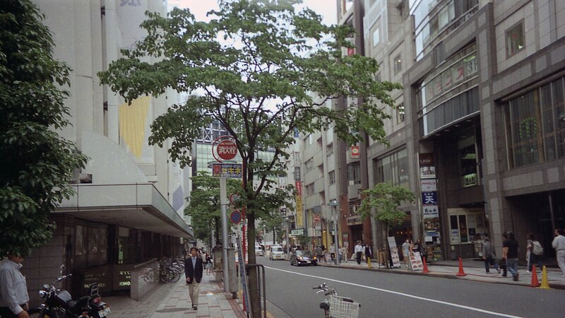city street with pedestrians