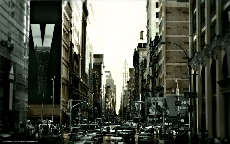 city street with tall buildings