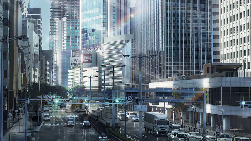 City Street with Traffic — Gray, Urban, Afternoon