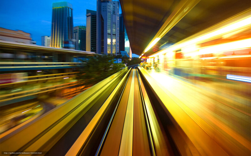 City train motion blur