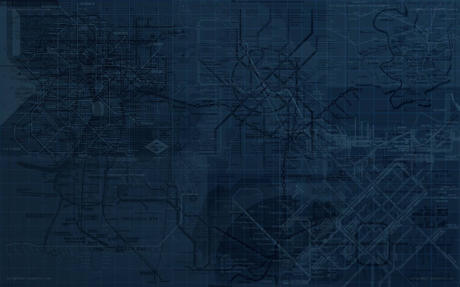 city transit map collage