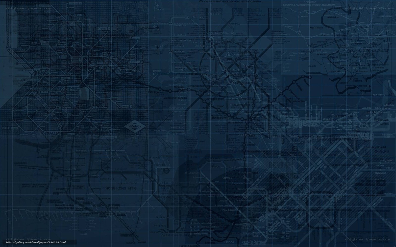 city transit map collage