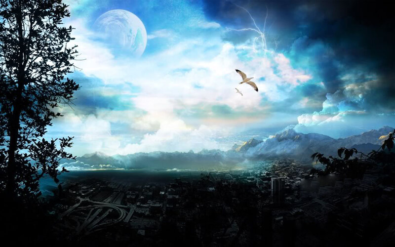 City under Alien Moon
