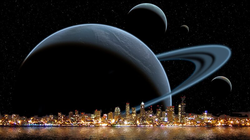 city under alien planets
