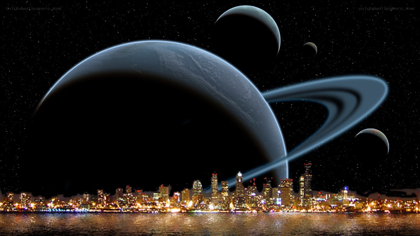 city under alien planets