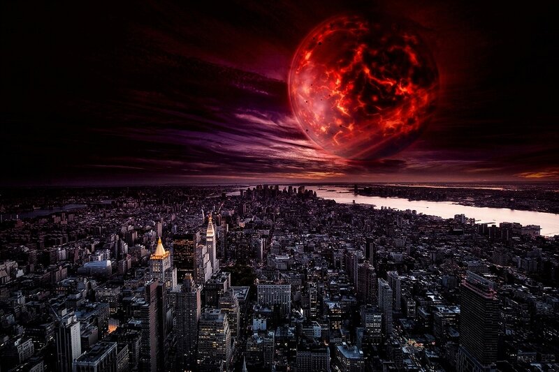 City under Red Planet