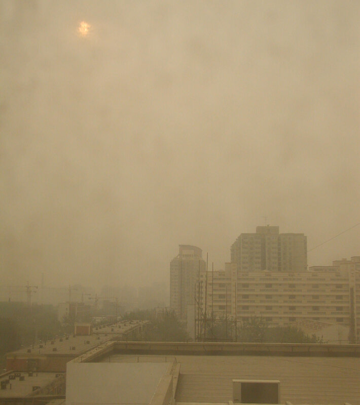 City under sandstorm
