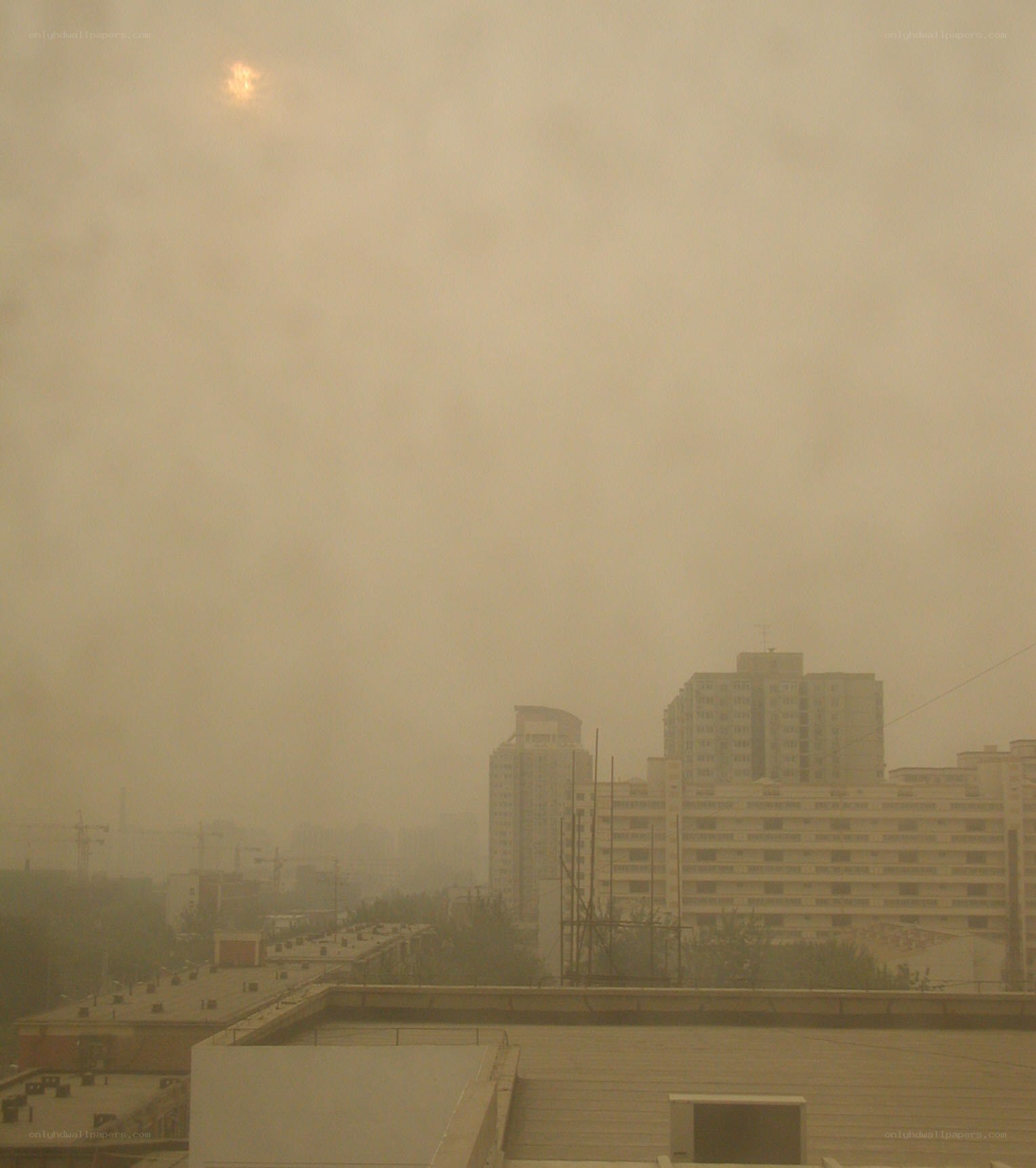 City under sandstorm