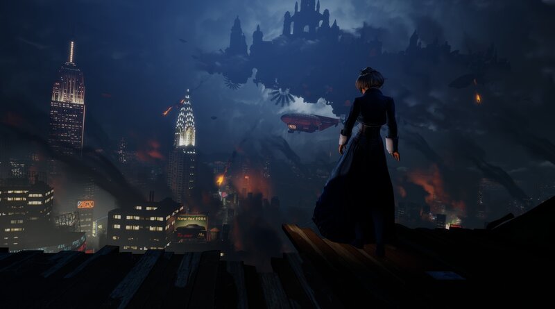 city under siege at night