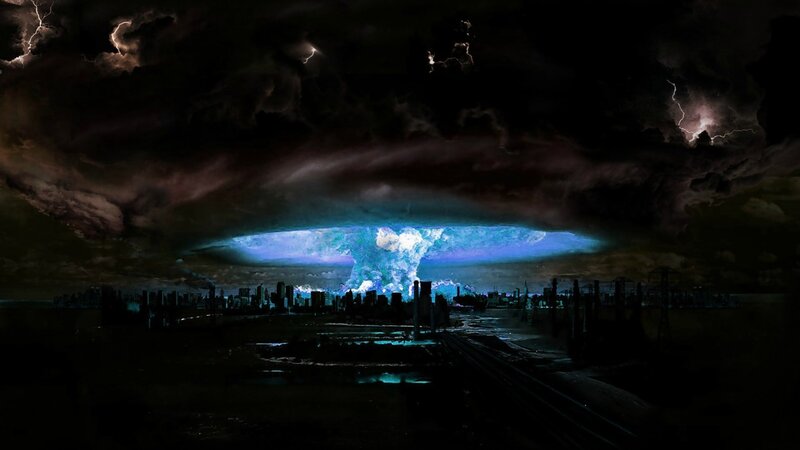 City under Storm — Black, Dramatic, Night