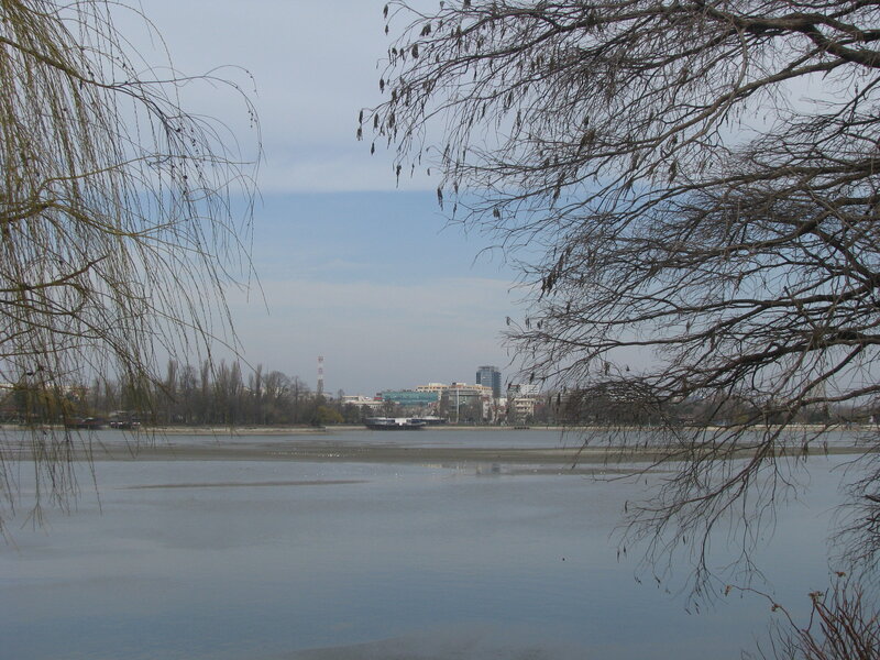 City view across a river