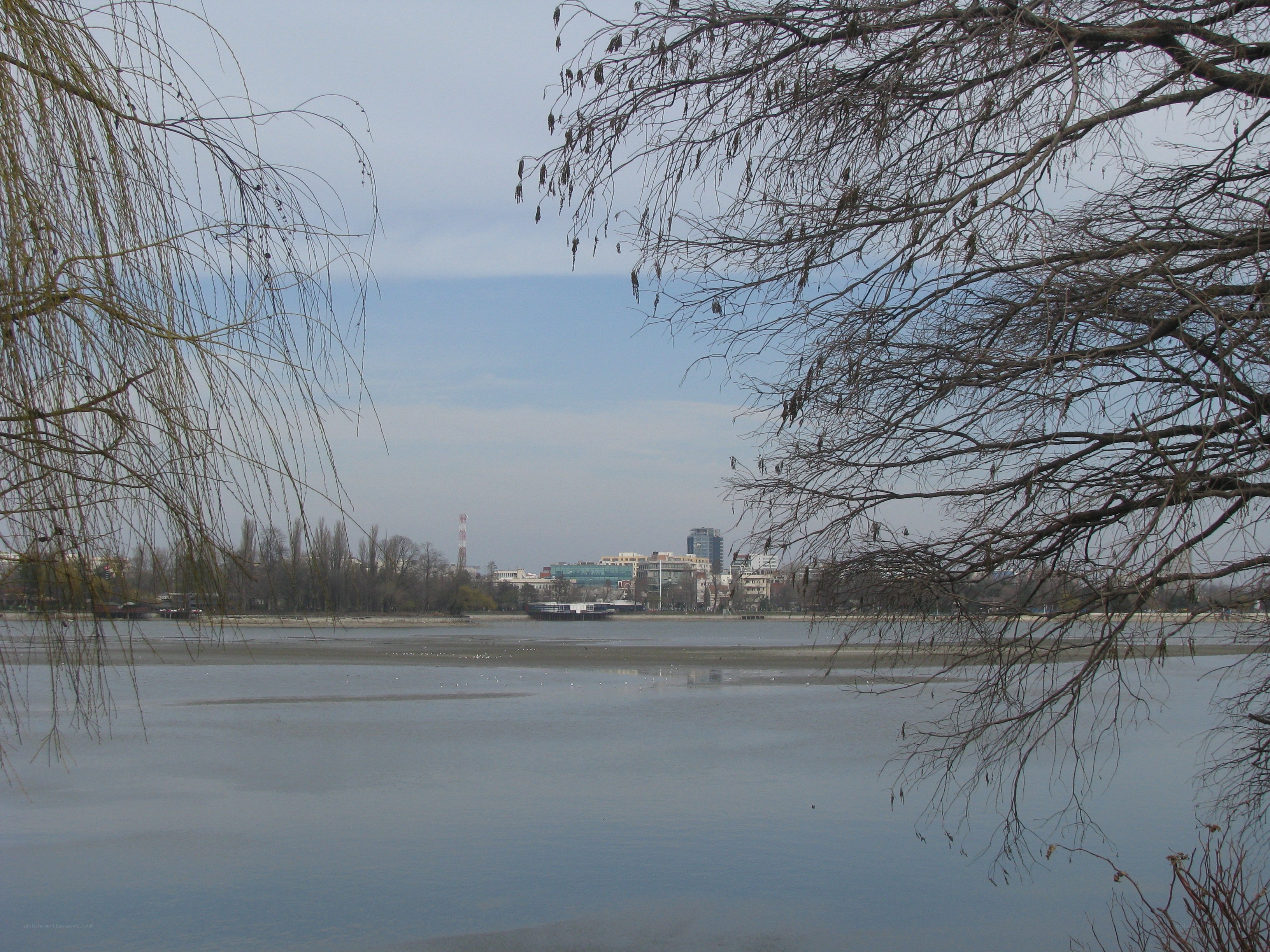City view across a river