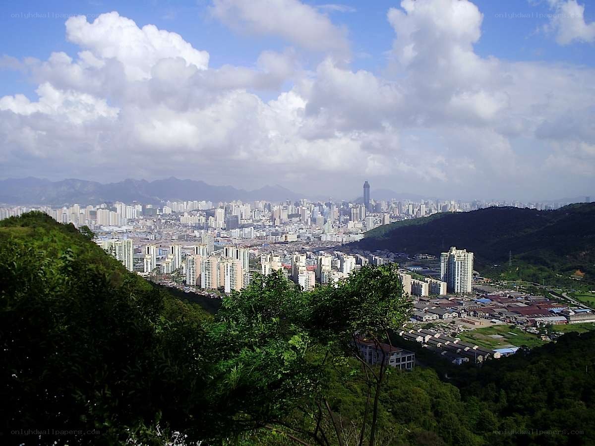 city view from a hill