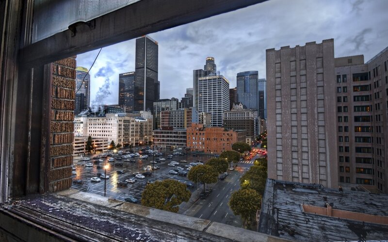 City view from a window