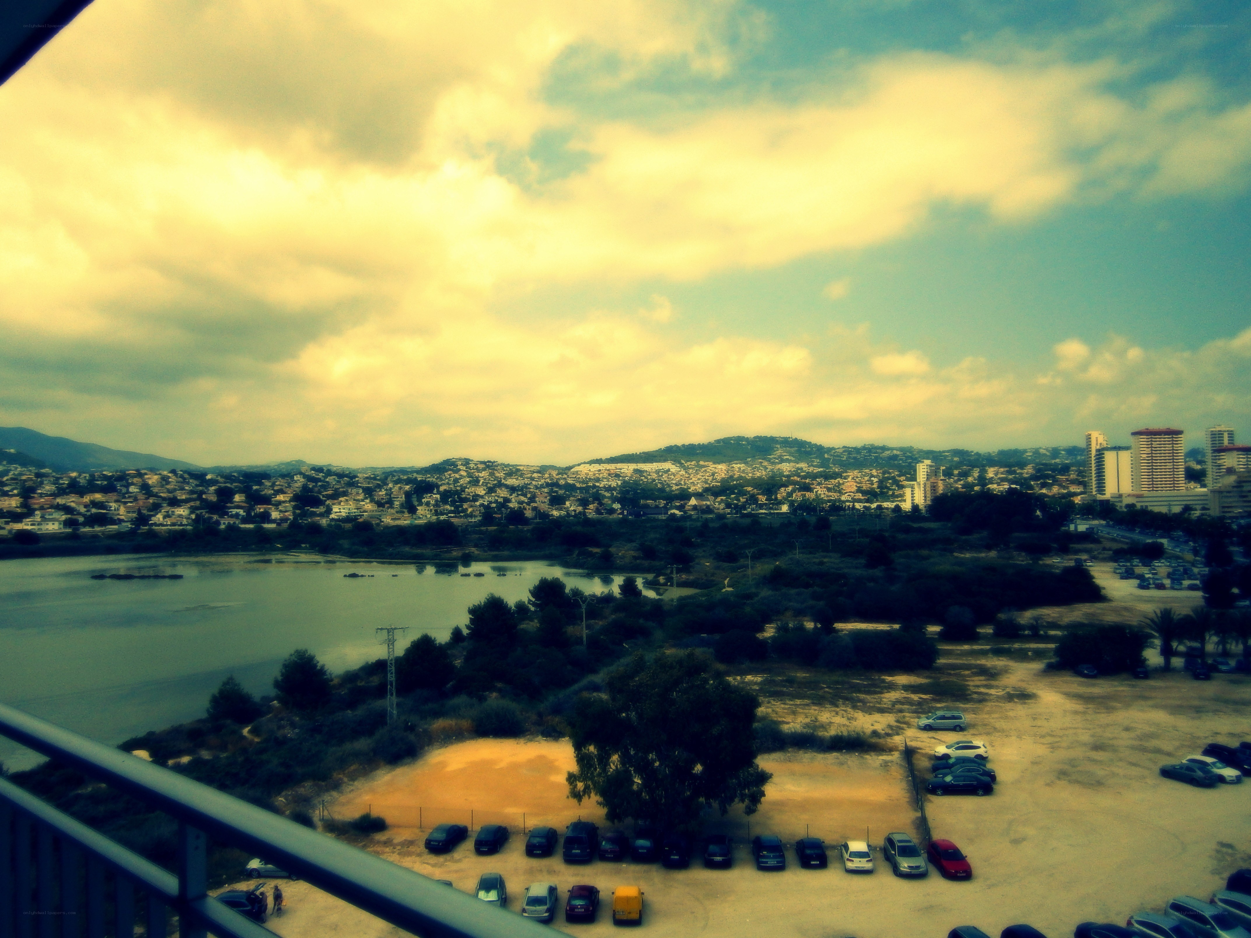 City view from balcony