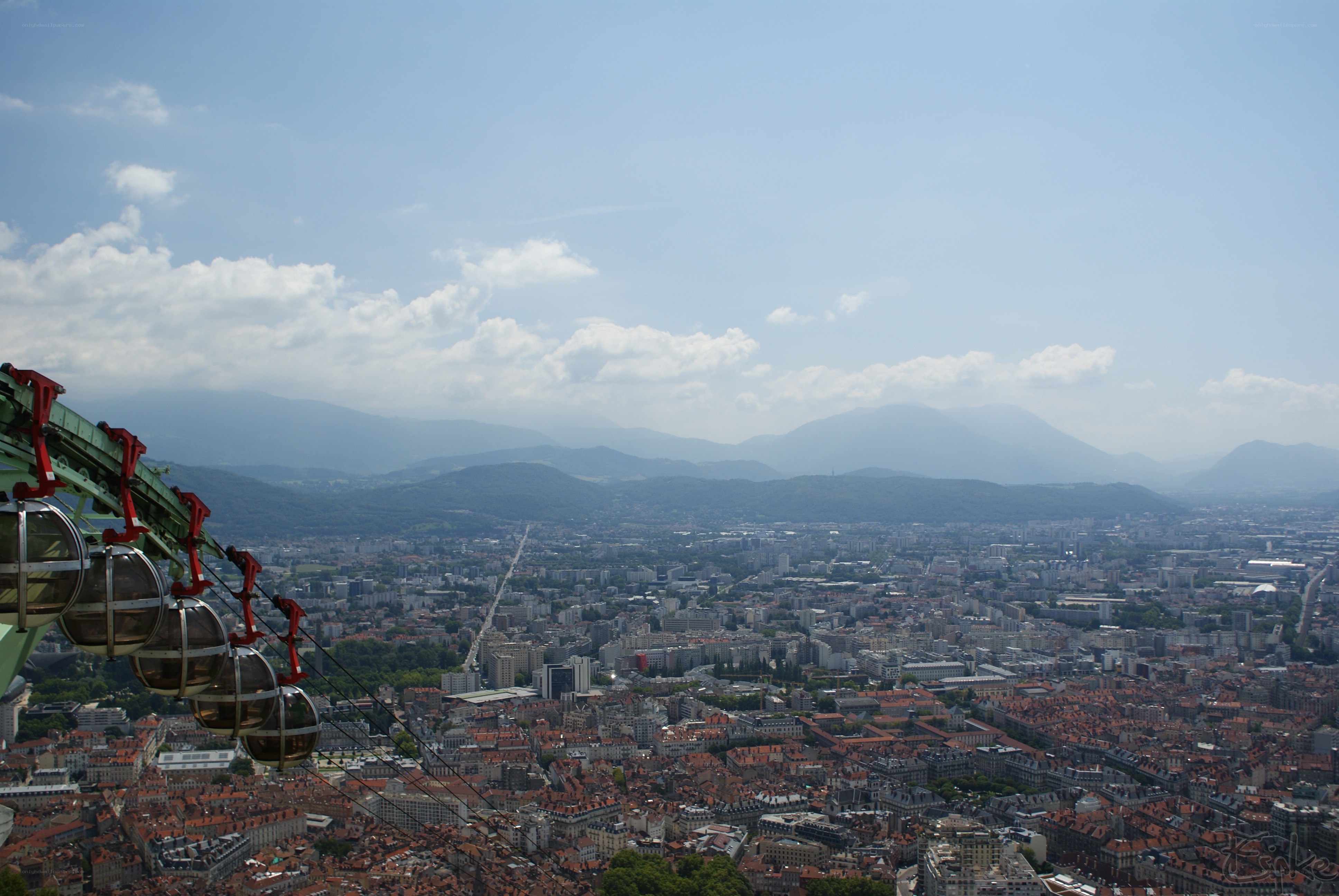 City view from cable car