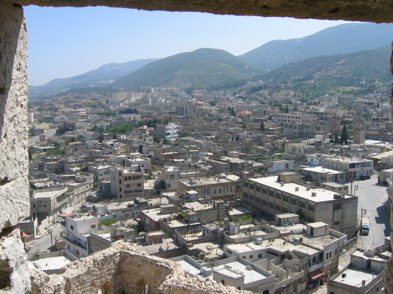 city view from castle window